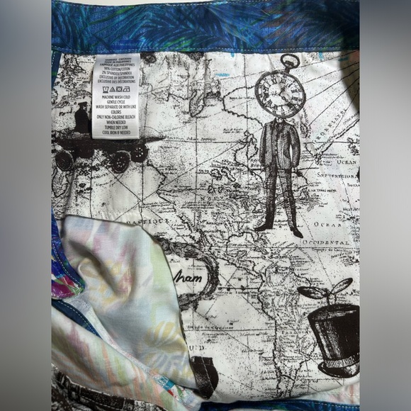 NWT Robert Graham Men Floral Tropical Print Costas Shorts Pant $148 Size 38 - Picture 3 of 11